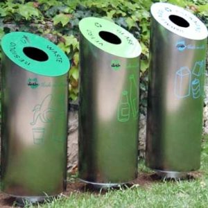 Contenitori per rifiuti da esterno in acciaio per l'arredo urbano - Urban  360 